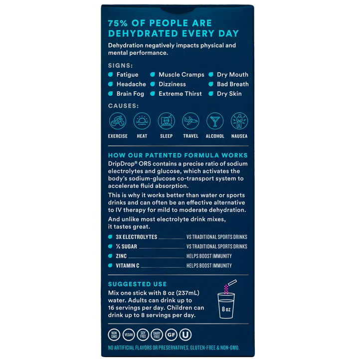 DripDrop Hydration Relief Sachets Bold Variety