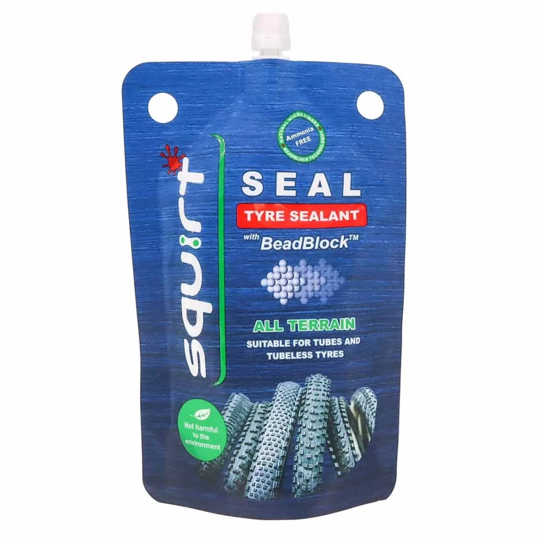 SQUIRT Seal Tyre Sealant With BEADBLOCK EASYFILL POUCH 120ml